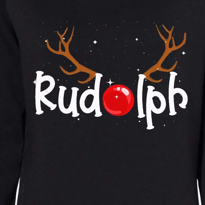 Rudolph Red Nose Reindeer Christmas Funny Womens California Wash Sweatshirt