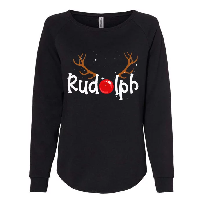 Rudolph Red Nose Reindeer Christmas Funny Womens California Wash Sweatshirt