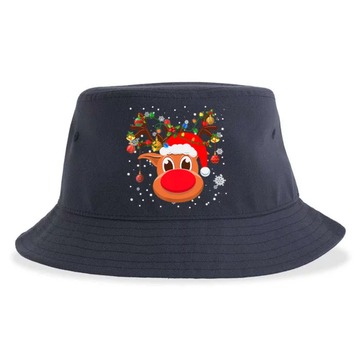 RUDOLPH Red Nose Reindeer Shirt Santa Christmas Sustainable Bucket Hat