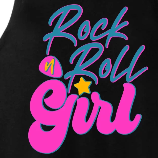 Retro Rock N Roll Girl Costume Ladies Tri-Blend Wicking Tank