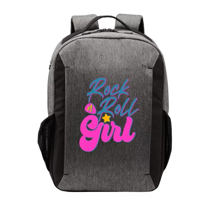 Retro Rock N Roll Girl Costume Vector Backpack