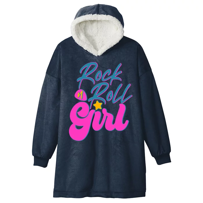 Retro Rock N Roll Girl Costume Hooded Wearable Blanket