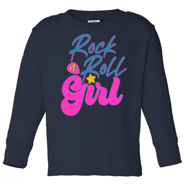 Retro Rock N Roll Girl Costume Toddler Long Sleeve Shirt