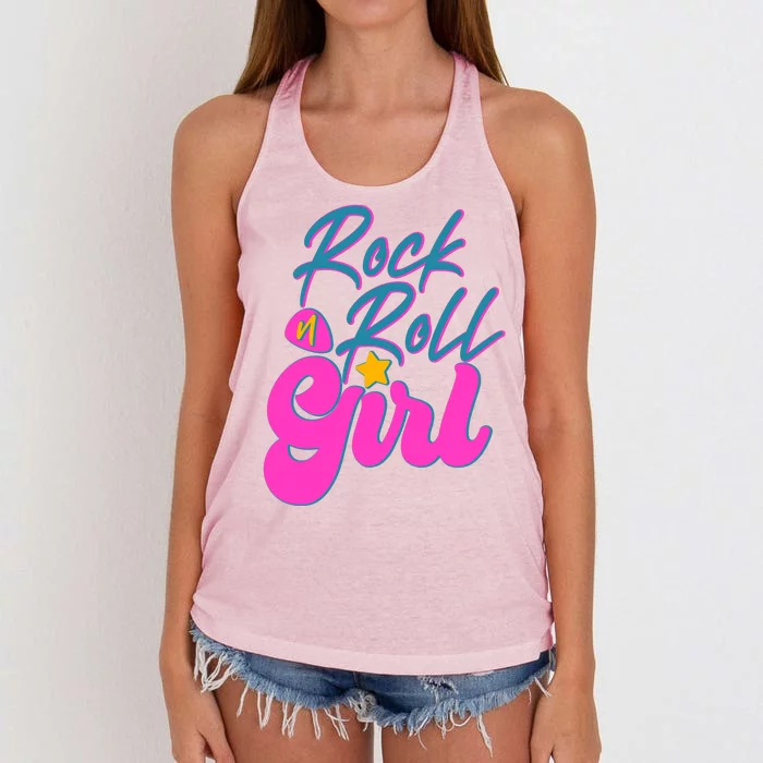 Retro Rock N Roll Girl Costume Women's Knotted Racerback Tank