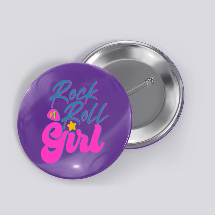 Retro Rock N Roll Girl Costume Button