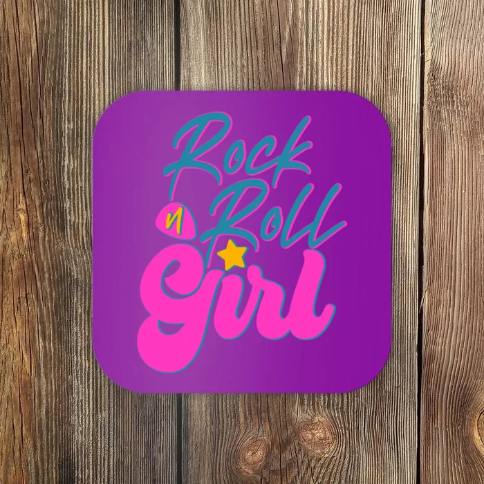 Retro Rock N Roll Girl Costume Coaster