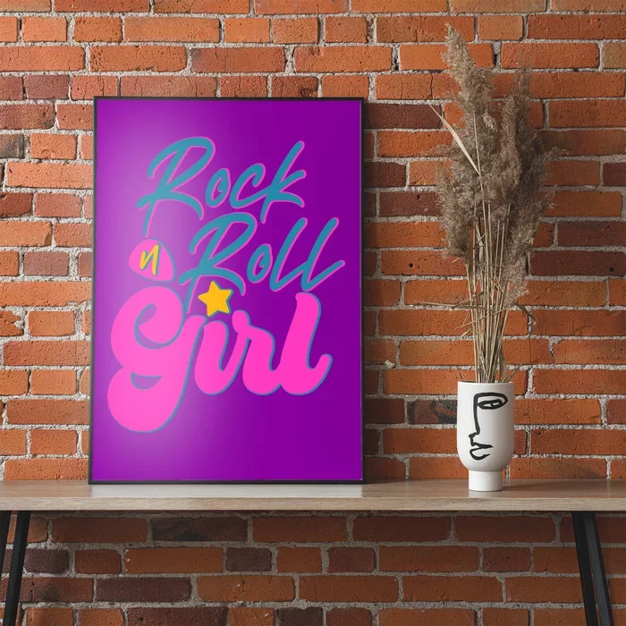 Retro Rock N Roll Girl Costume Poster