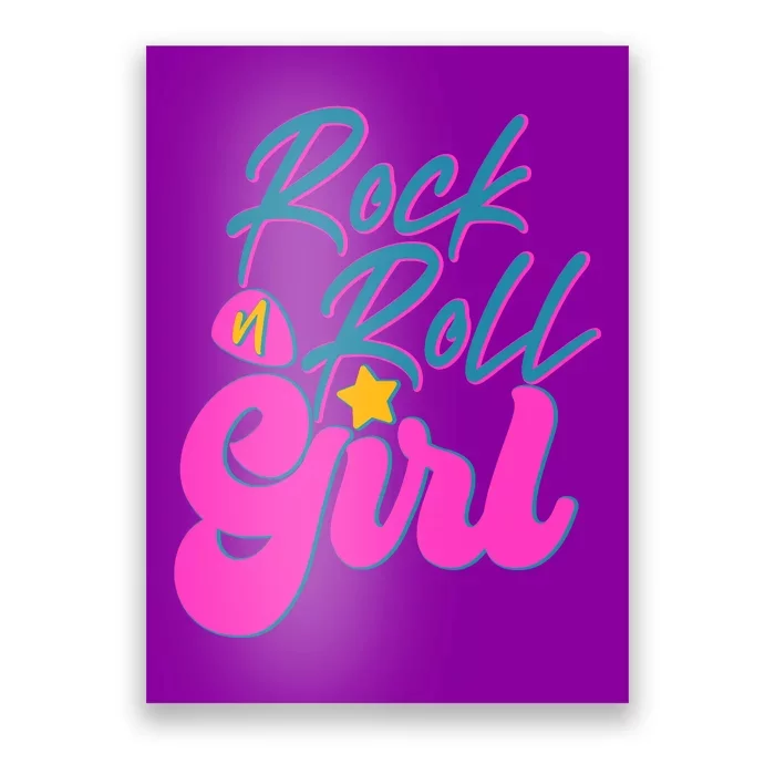 Retro Rock N Roll Girl Costume Poster