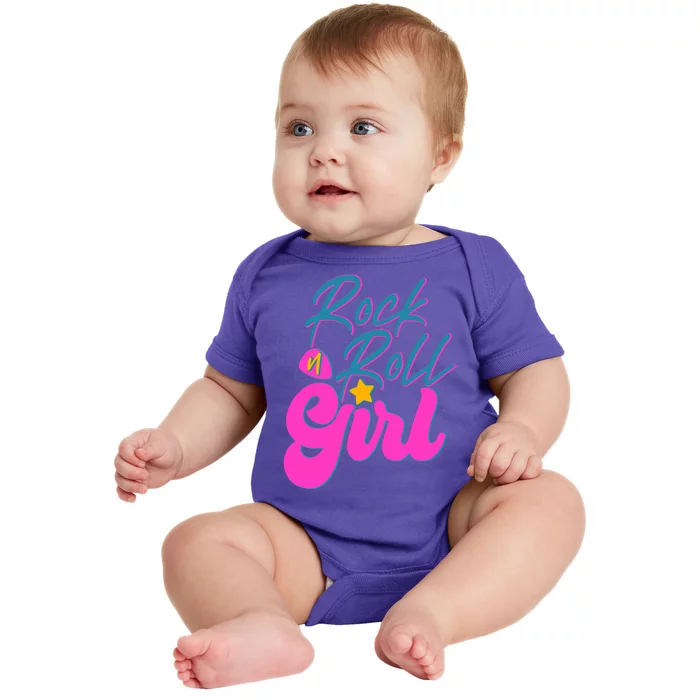 Retro Rock N Roll Girl Costume Baby Bodysuit