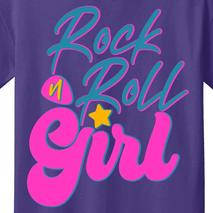 Retro Rock N Roll Girl Costume Kids T-Shirt