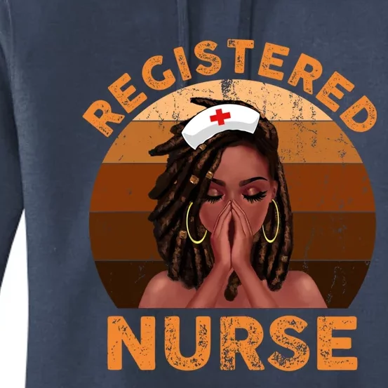 Retro Registered Nurse Black Magic Black History Month Gift Women's Pullover Hoodie