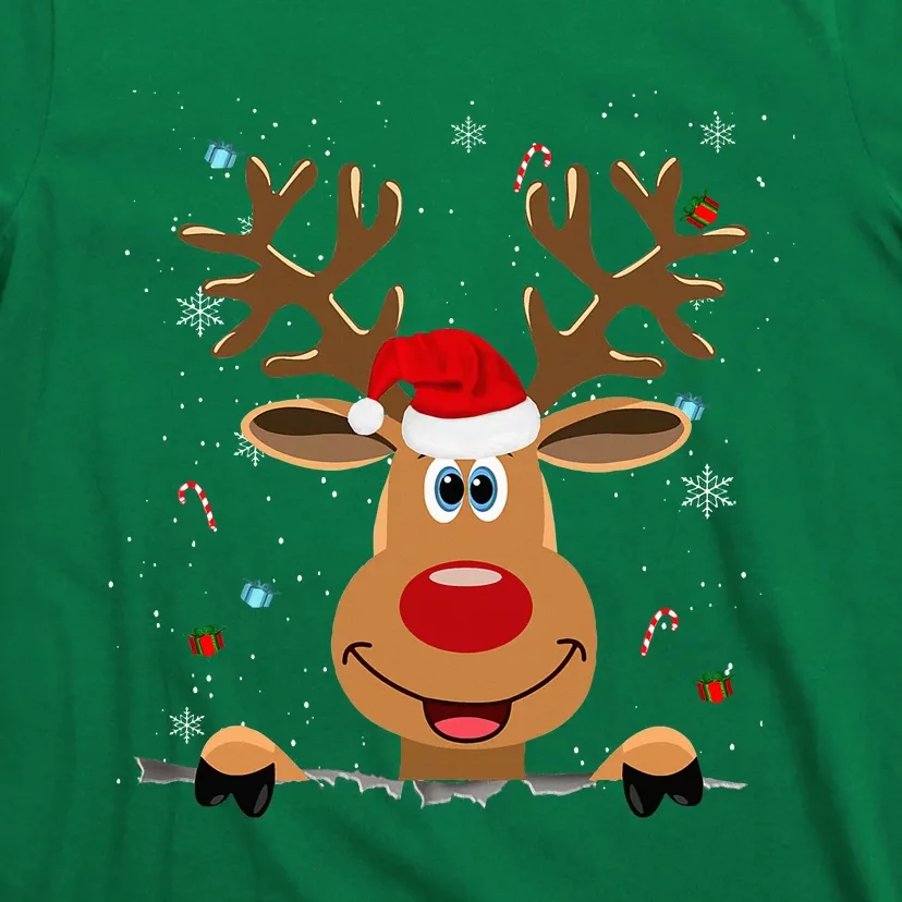 RUDOLPH Red Nose Reindeer   Santa Christmas T-Shirt