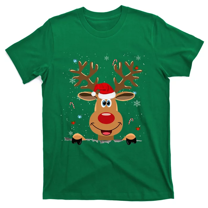 RUDOLPH Red Nose Reindeer   Santa Christmas T-Shirt