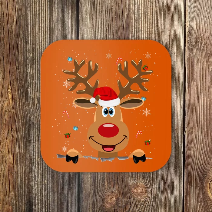 RUDOLPH Red Nose Reindeer   Santa Christmas Coaster