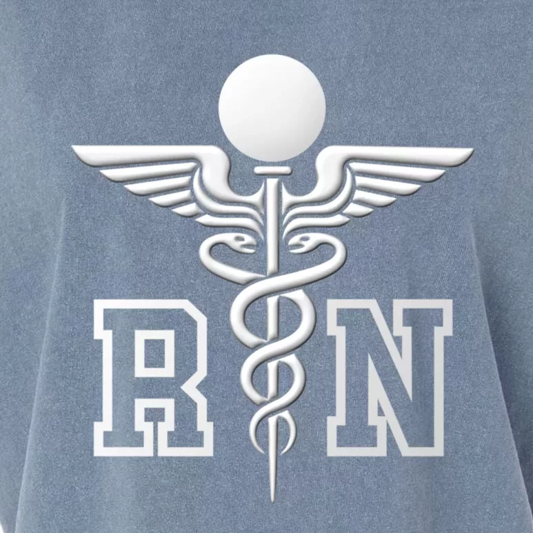 Rn Registered Nurse Caduceus Medical Symbol Gift Garment-Dyed Women's Muscle Tee