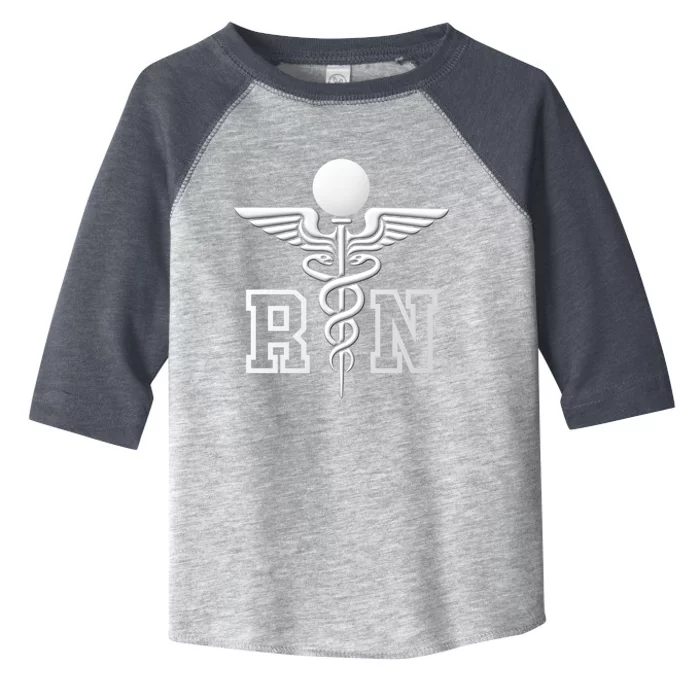 Rn Registered Nurse Caduceus Medical Symbol Gift Toddler Fine Jersey T-Shirt