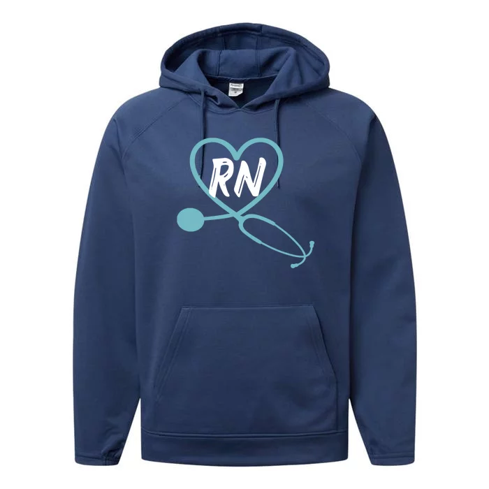 Rn Registered Nurse Profession Nursing Career Gift Performance Fleece Hoodie