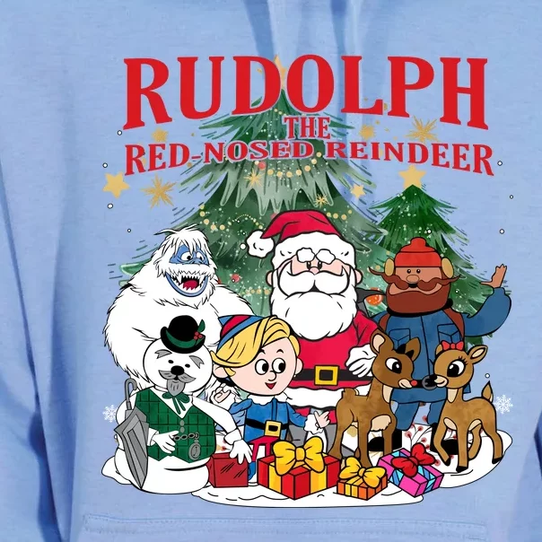 Rudolph Red Nosed Reindeer Christmas Movie Rudolph Sam Snowman Hermey Unisex Surf Hoodie