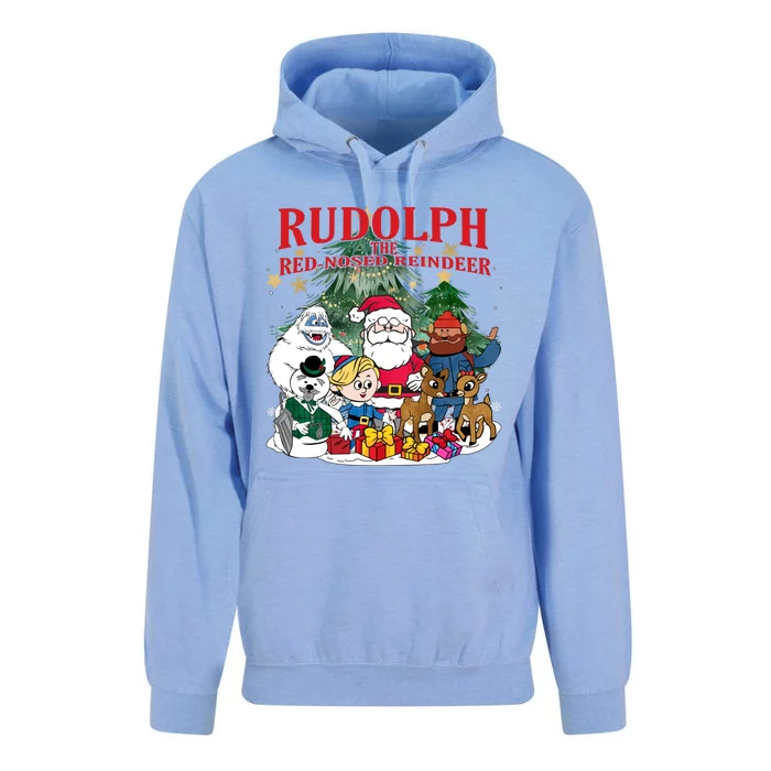 Rudolph Red Nosed Reindeer Christmas Movie Rudolph Sam Snowman Hermey Unisex Surf Hoodie