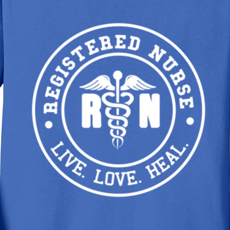 Rn Registered Nurse Day Life Nurses Week Healthcare Nursing Meaningful Gift Kids Long Sleeve Shirt