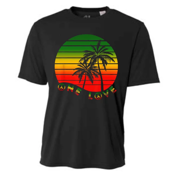 Rasta Reggae One Love Palms Reggaeton Rastafarian Pride Cooling Performance Crew T-Shirt