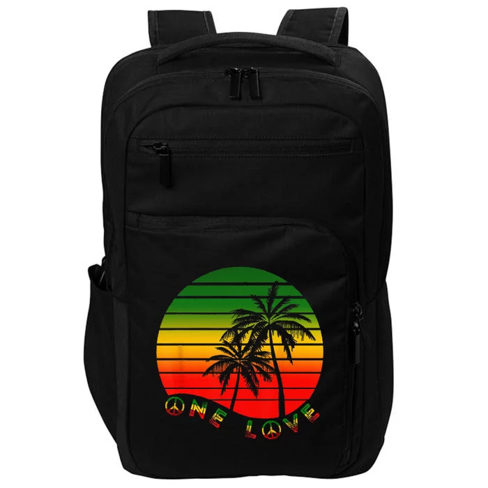 Rasta Reggae One Love Palms Reggaeton Rastafarian Pride Impact Tech Backpack