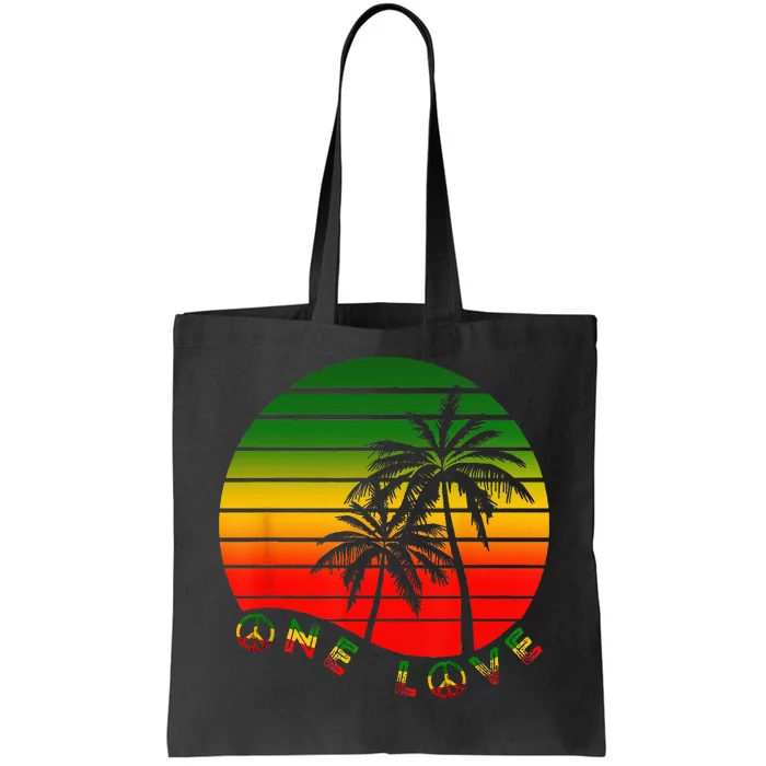 Rasta Reggae One Love Palms Reggaeton Rastafarian Pride Tote Bag