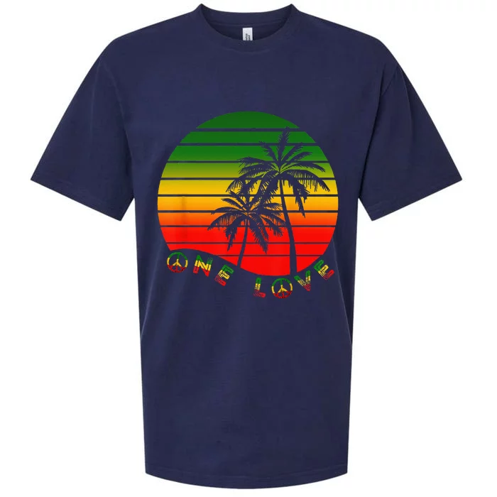 Rasta Reggae One Love Palms Reggaeton Rastafarian Pride Sueded Cloud Jersey T-Shirt