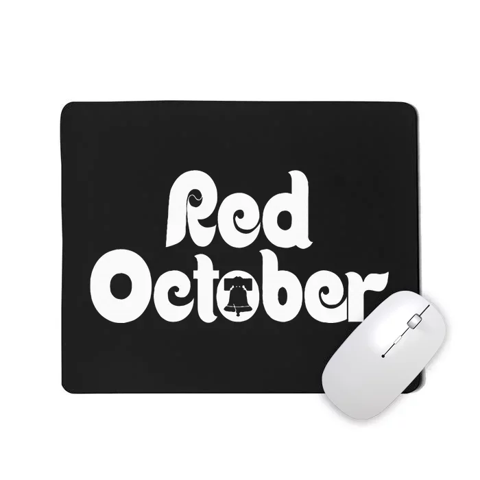 Retro Red October Philly Philadelphia Vintage Mousepad