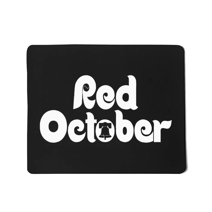 Retro Red October Philly Philadelphia Vintage Mousepad