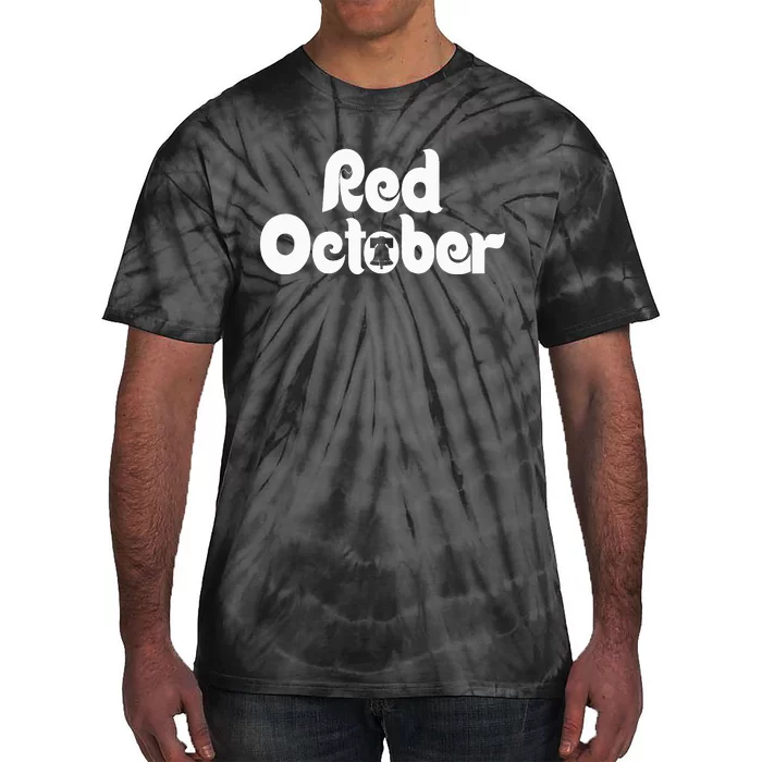 Retro Red October Philly Philadelphia Vintage Tie-Dye T-Shirt