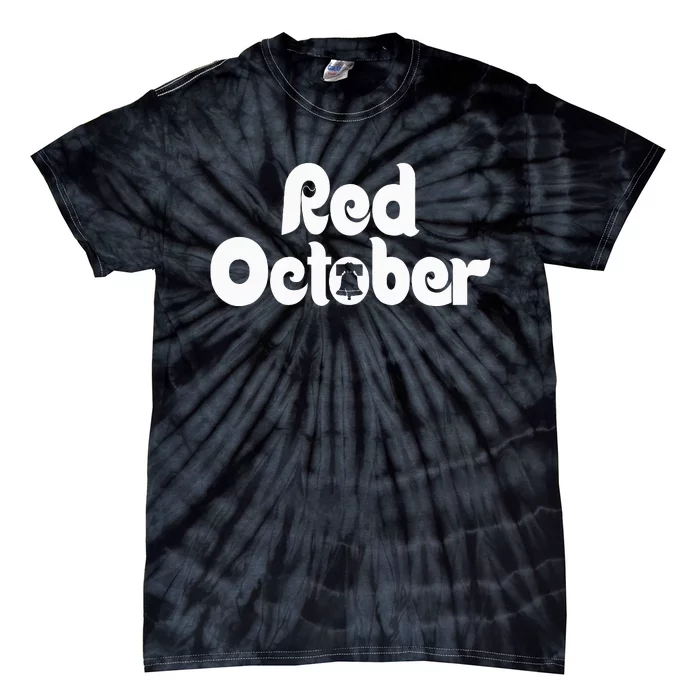 Retro Red October Philly Philadelphia Vintage Tie-Dye T-Shirt