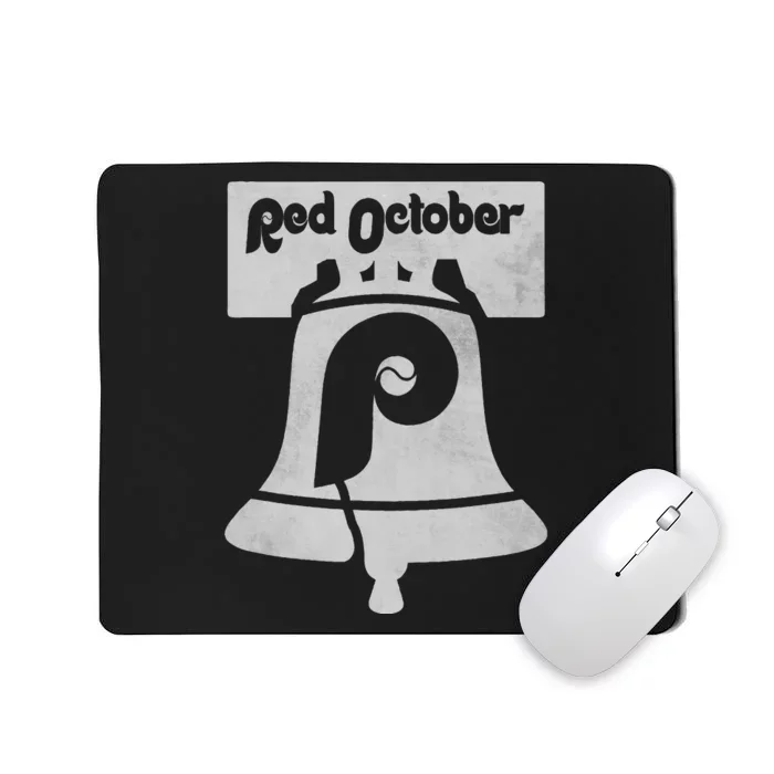 Retro Red October Philly Philadelphia Vintage Ring the bell Mousepad