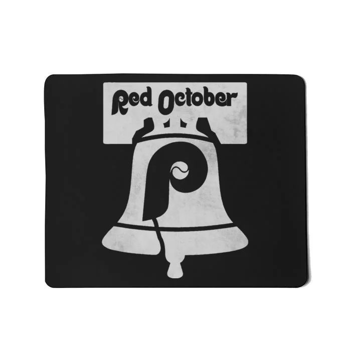 Retro Red October Philly Philadelphia Vintage Ring the bell Mousepad