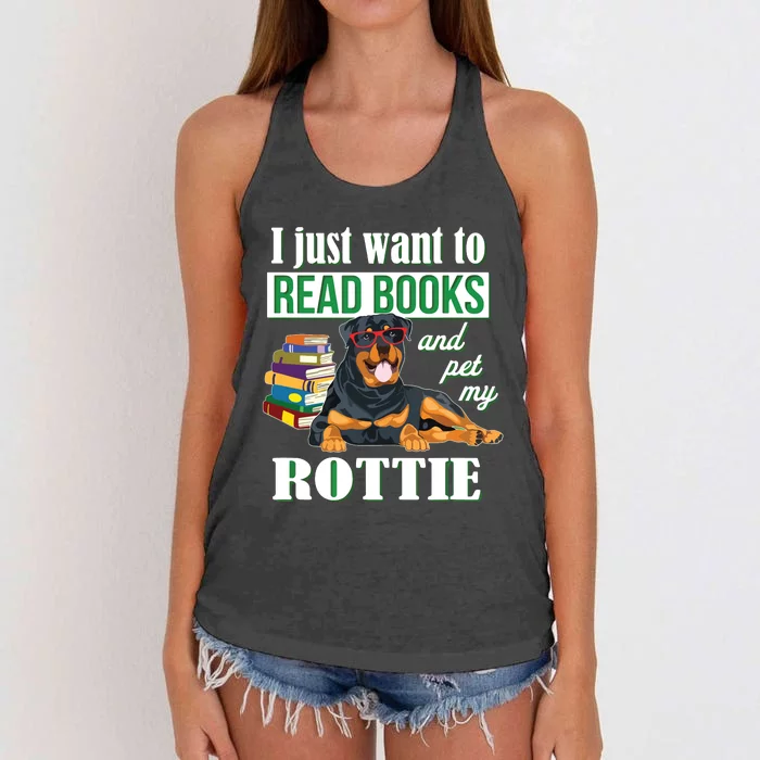 Rottweiler Women's Knotted Racerback Tank