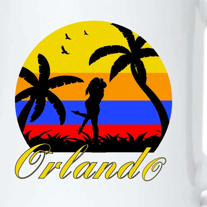 Retro Romantic Orlando Sunset Black Color Changing Mug