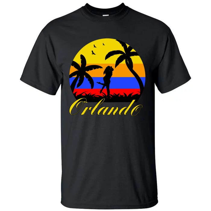 Retro Romantic Orlando Sunset Tall T-Shirt