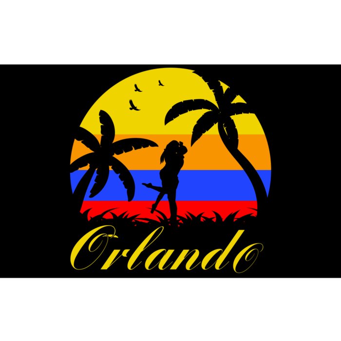 Retro Romantic Orlando Sunset Bumper Sticker