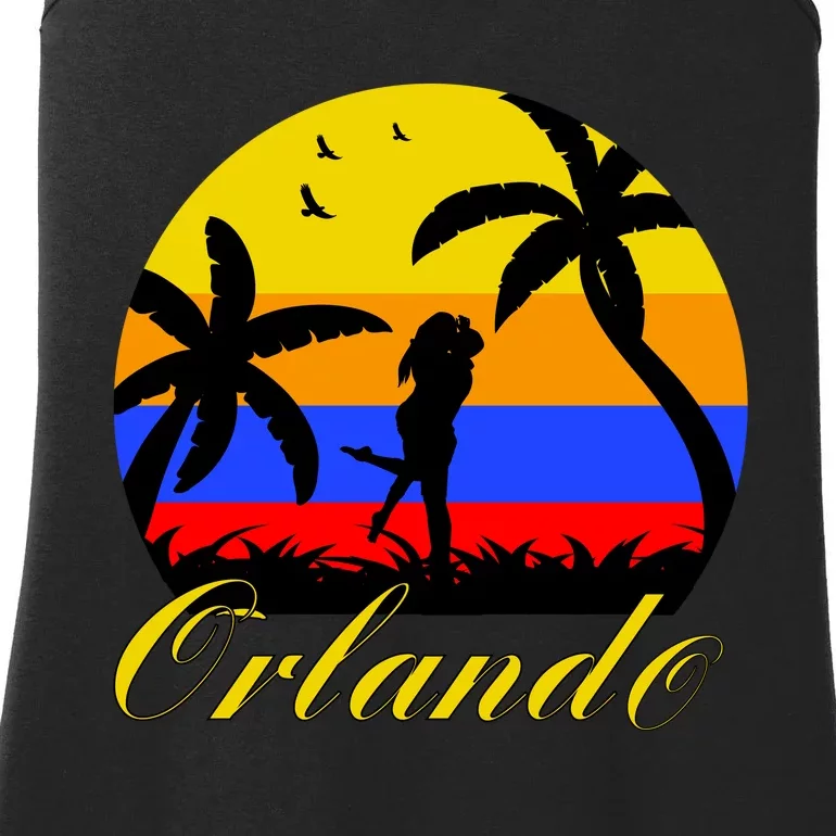 Retro Romantic Orlando Sunset Ladies Essential Tank