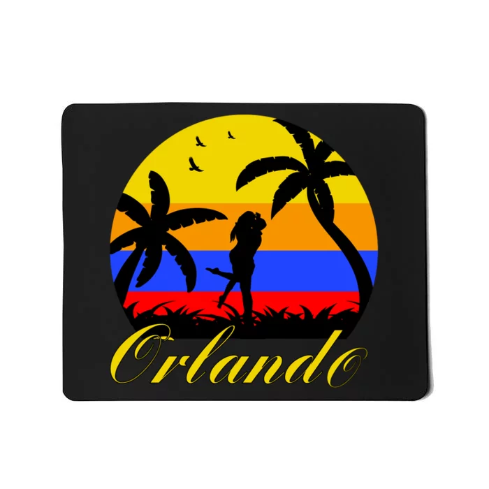 Retro Romantic Orlando Sunset Mousepad