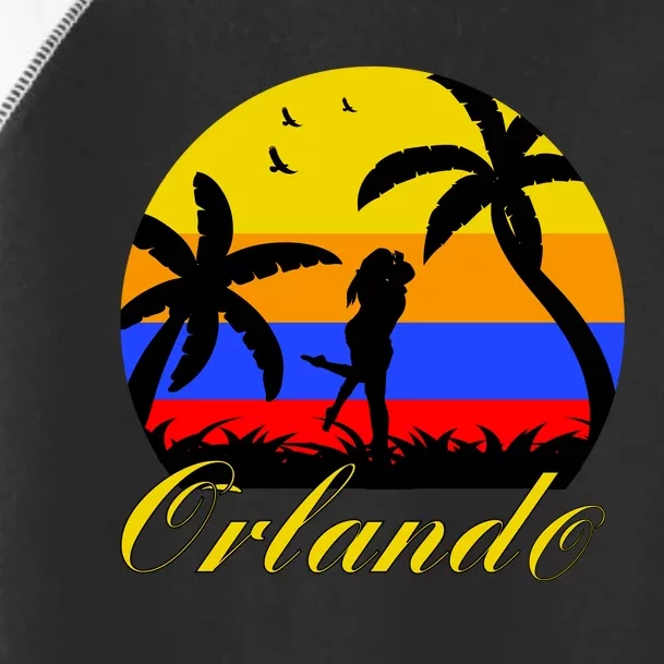 Retro Romantic Orlando Sunset Toddler Fine Jersey T-Shirt