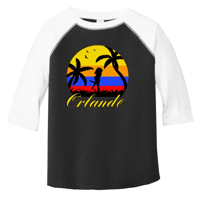 Retro Romantic Orlando Sunset Toddler Fine Jersey T-Shirt