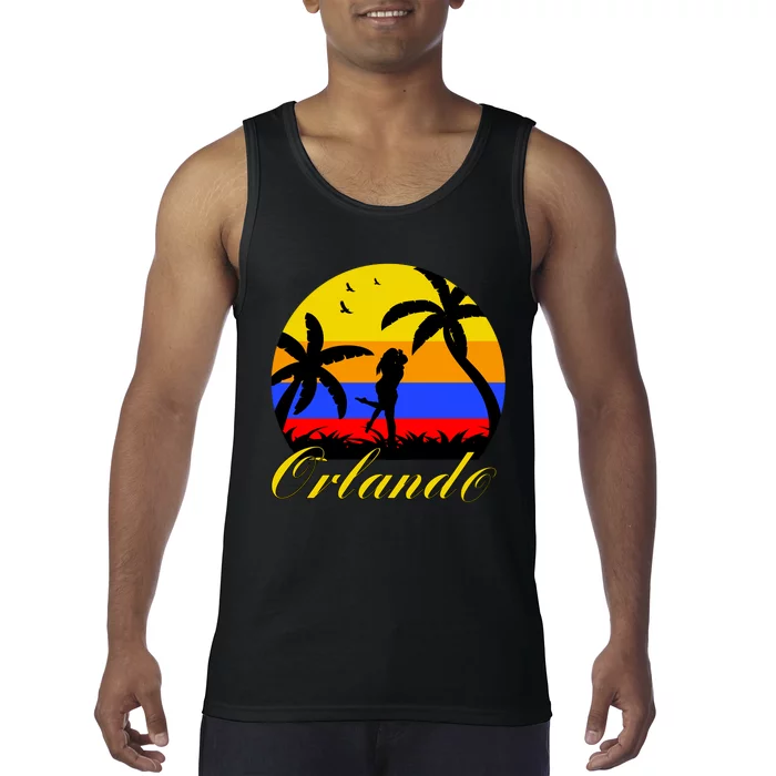 Retro Romantic Orlando Sunset Tank Top