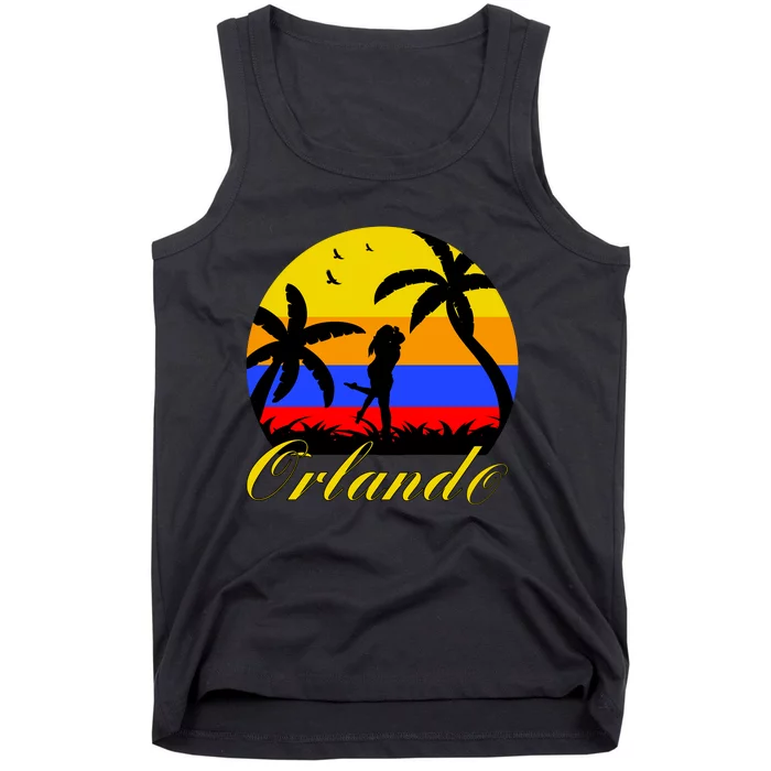 Retro Romantic Orlando Sunset Tank Top