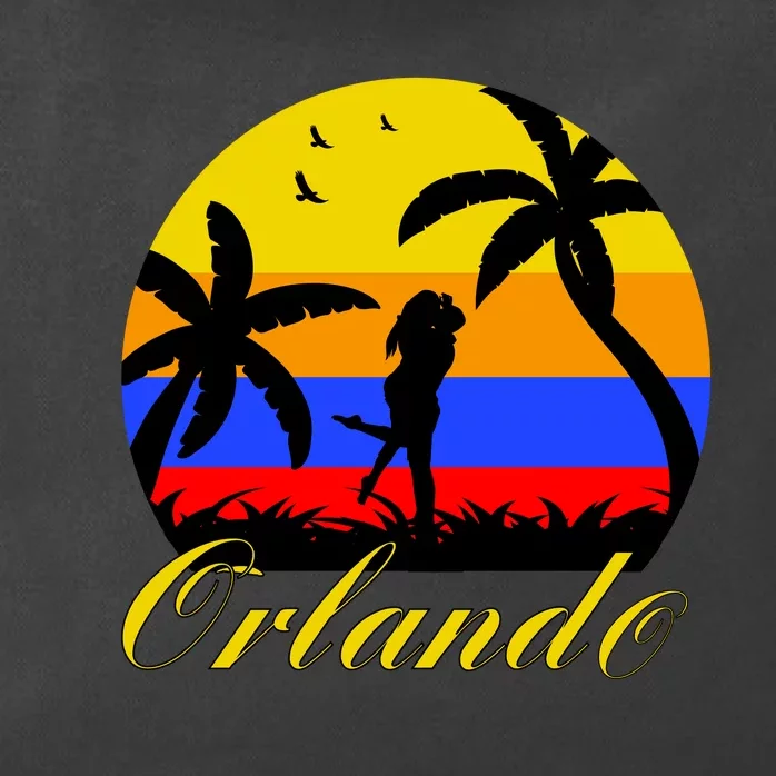 Retro Romantic Orlando Sunset Zip Tote Bag