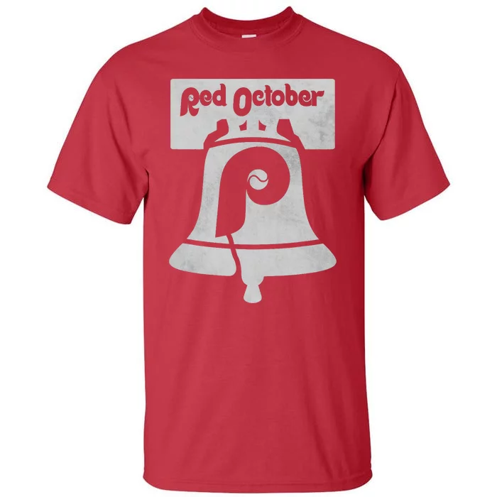 Retro Red October Philly_ Philadelphia Vintage Fan Baseball Tall T-Shirt