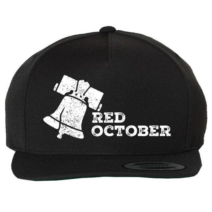 Retro Red October Philly_ Philadelphia Vintage Take October Wool Snapback Cap