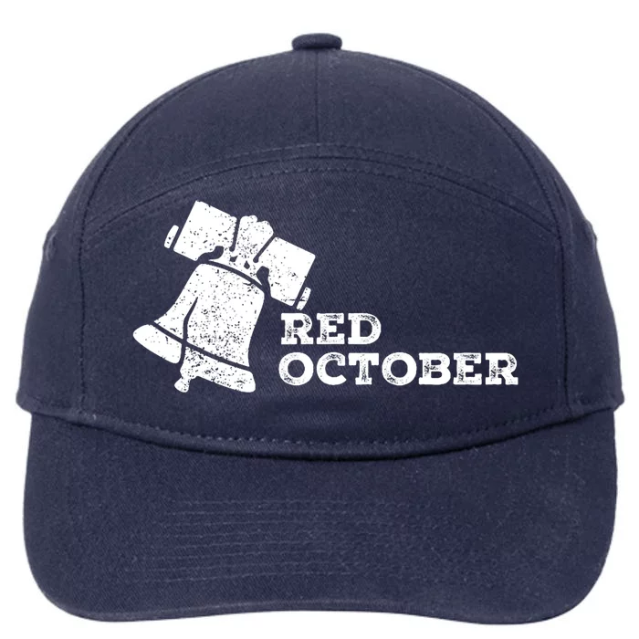 Retro Red October Philly_ Philadelphia Vintage Take October 7-Panel Snapback Hat