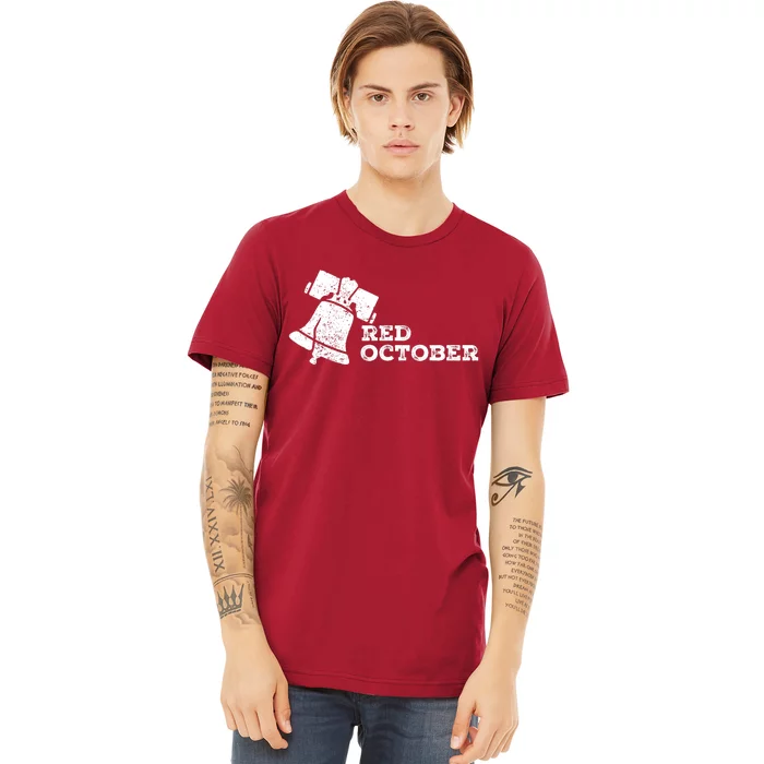 Retro Red October Philly_ Philadelphia Vintage Take October Premium T-Shirt