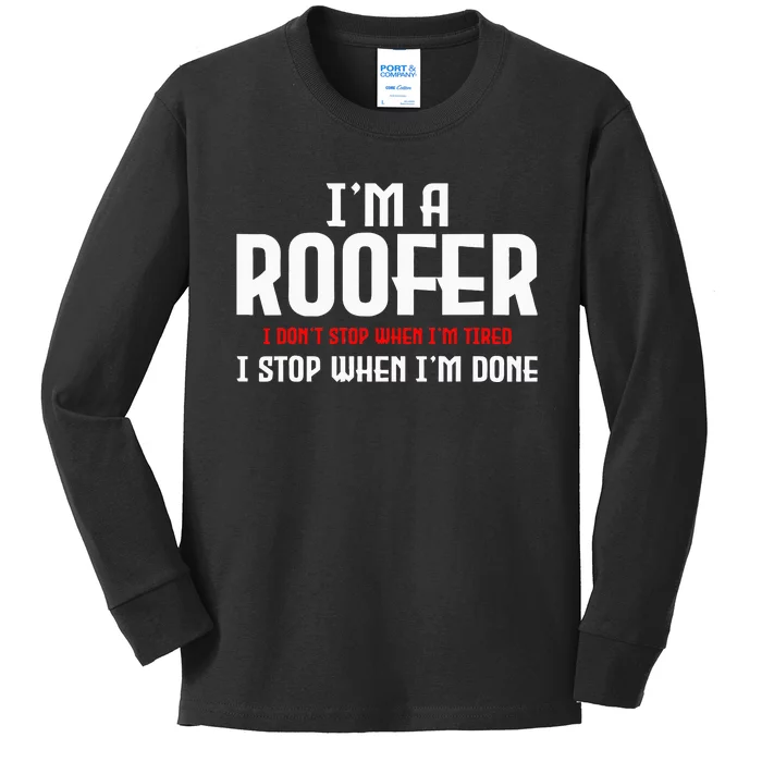 Roofer Kids Long Sleeve Shirt